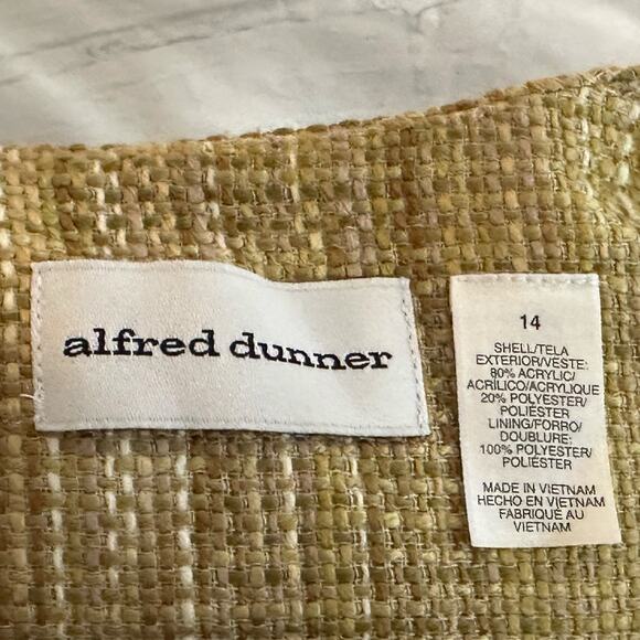 Alfred Dunner Women’s Brown and Tan Woven Jacket, Size 14, Pre-owned - Picture 4 of 6